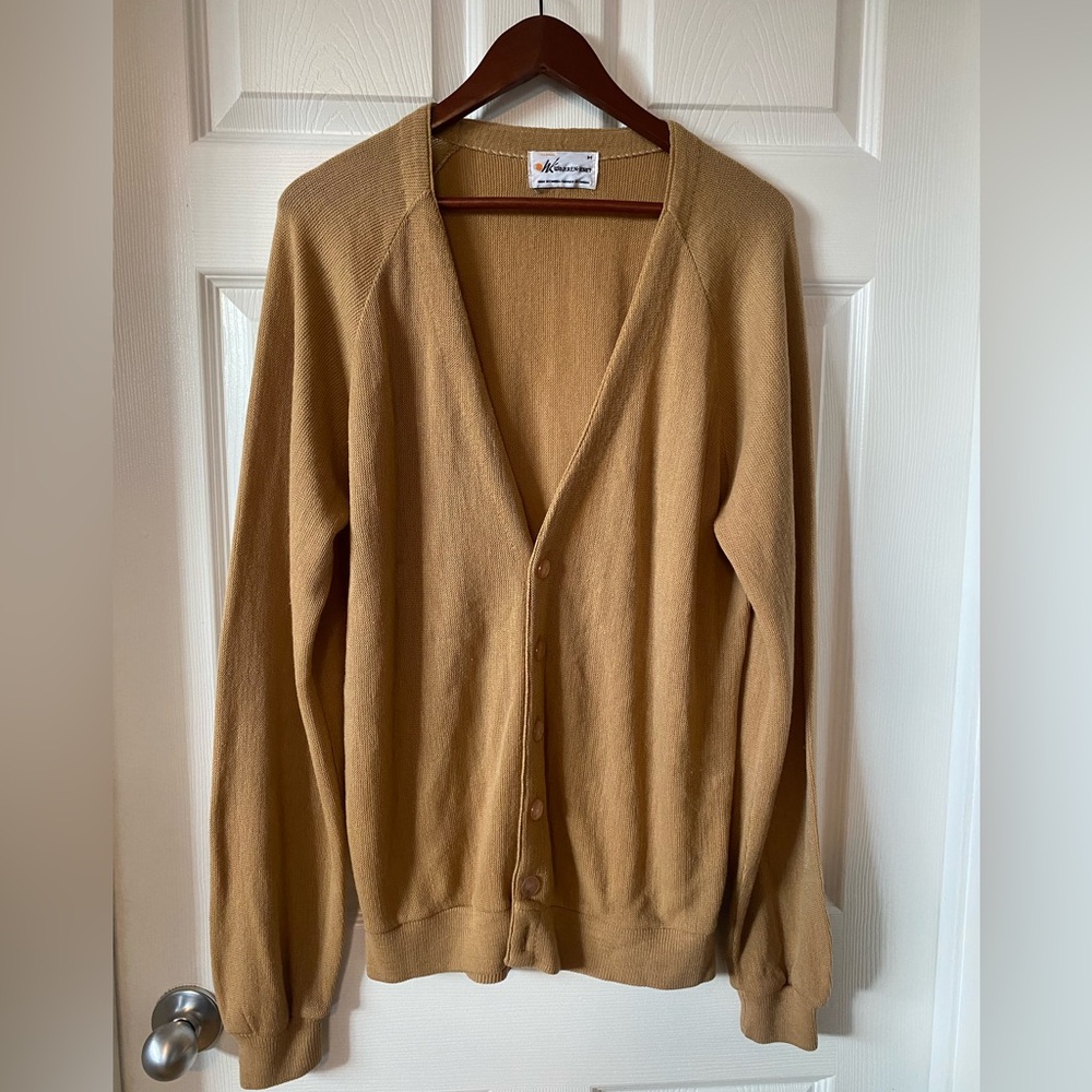Tan Knit Cardigan Sweater for Cozy Fall Days